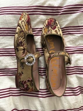 Sam Edelman Michaela Floral Tapestry Mary Jane Flats size 9